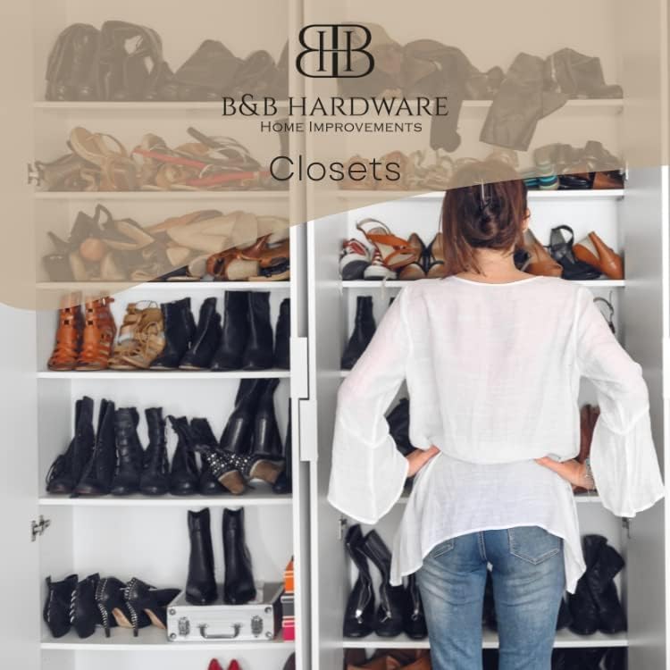 B&B HARDWARE Cabinet Shelves - Melamine 1/2'' Thick - Custom Organize Space with Stylish Cabinet Melamine Shelves - Perfect Solution for Home & Office - Cut to Size (20" Depth x 40 Inches Length)