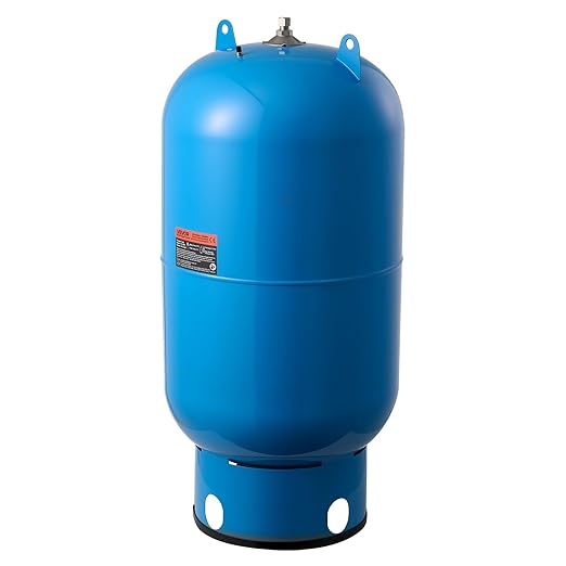 VEVOR 34-Gallon Vertical Well Pressure Tank, Pre-Charged Pressurized Water Tank for Well Pumps, Heavy-Duty Carbon Steel Water Storage Container for Home, School, Farm & Irrigation Systems