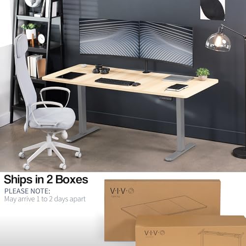 VIVO Light Wood 71 x 30 in Standing Desk, DESK-KIT-E2G7C