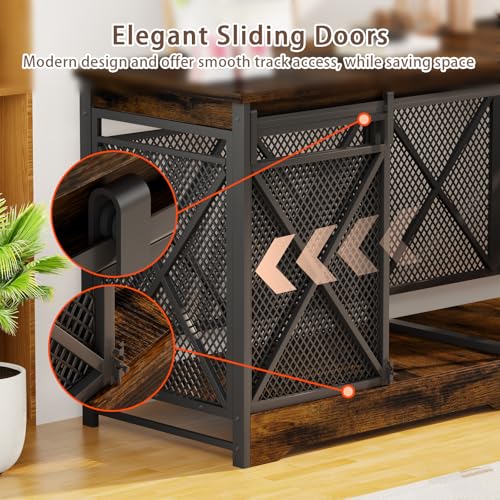 78" Double Dog Crate with Divider, Caramel Brown