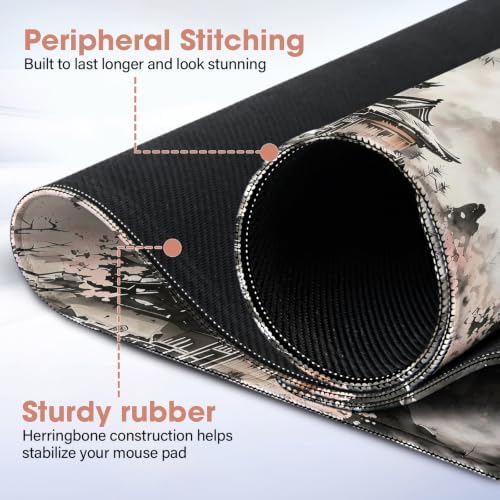 Desk Pad 31.5x15.7 Inch for Computer - Large Mouse Pad, Bamboo