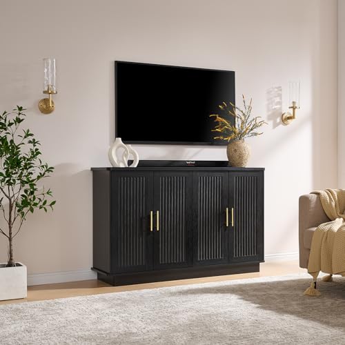 Modern Sideboard Buffet Cabinet with Storage, Black