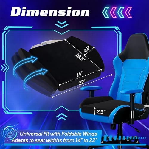 Gaming Chair Seat Cushion Pad for Men Gamer, Black