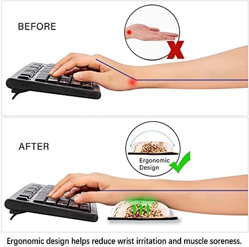 ArtSo Upgraded Wrist Rest Support for Mouse Pad & Keyboard, Ergonomic Gel Mousepad Non-Slip Rubber Base Home,Office Pain Relief & Easy Typing Cushion Neoprene Cloth & Soft Memory Foam, Pink Marble