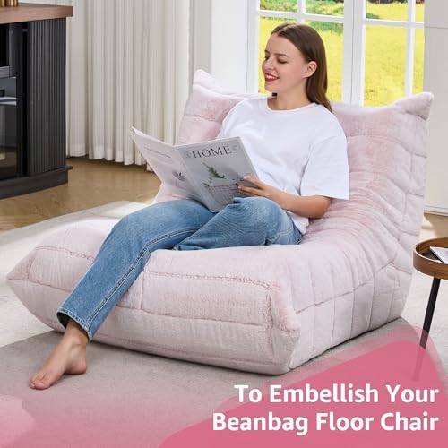 Hobestluk Big Bean Bag Chairs for Adults Fireside BeanBag Couch Togo Sofa