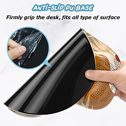 Hsurbtra Ergonomic Mouse Pad with Wrist Rest Support, Gel Mouse Pads with Non-Slip PU Base, Pain Relief Memory Foam Computer Mat, Cute Office Supplies Desk Decro Accessories, Brown