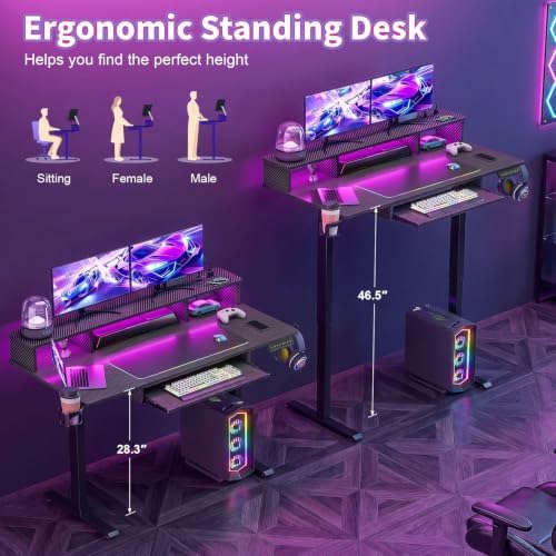 48 Inch Electric Standing Gaming Desk