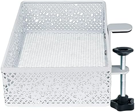 Under Desk Drawer, Clamp on Desk Organizer Under Table Hanging Desk Storage