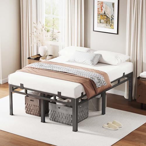 20 Inch Queen Bed Frame Double Layer 2 in 1 Platform with Round Corner