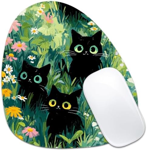 Water Drop Mouse Pad 7.3x8in Non-Slip for Laptop, Ink Marble