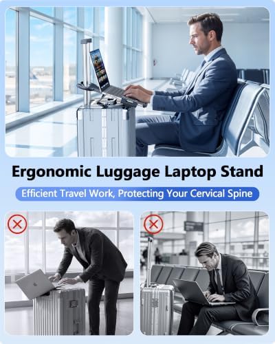 Ergonomic Adjustable Luggage Laptop Stand - 6 Angle Adjustment