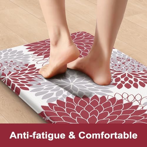 KIMODE Kitchen Mats for Floor Anti-Fatigue Cushioned Comfort Standing Mat