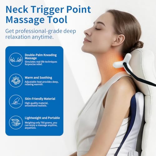 Occipital Release Tool for Neck Tension&Tmj&Occipital Neuralgia Relief,Suboccipital Release Tool and Neck Stretcher with Silicone Pad for Stretch,Shoulder Trigger Point Massage Tool
