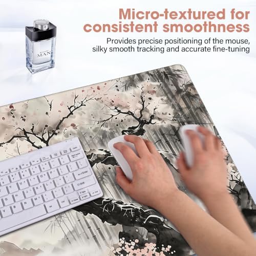 Desk Pad 31.5x15.7 Inch for Computer - Large Mouse Pad, Bamboo