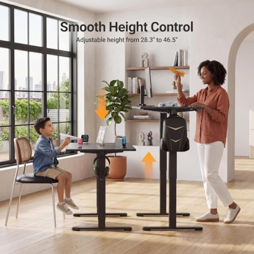 Electric Standing Desk, 32x19 Inch, Black