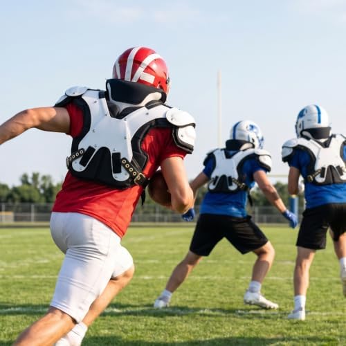 Football Butterfly Restrictor＆Cowboy Collar,Neck Collar Attaches to Shoulder Pads,Durable Player Safety Protective Gear for Youth & Adult Football Games