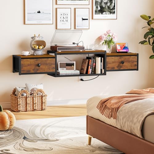Floating TV Stand, Floating Entertainment Center for TVs up to 60"