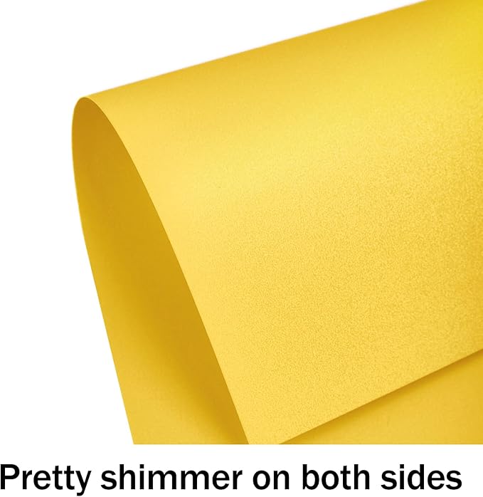 Double Sided Gold Cardstock 8.5 x 11 Metallic Paper, Goefun 100 Sheets 80lb Shimmer Card Stock for Printing, Copy, Invitations, Card Making