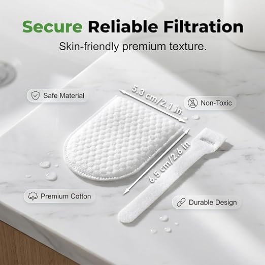 Faucet Filter Cotton Bags (100pcs) | Universal Tap Compatible Filter Bags, Splash-Proof Water Filtration Design, Tool-Free One-Step Installation