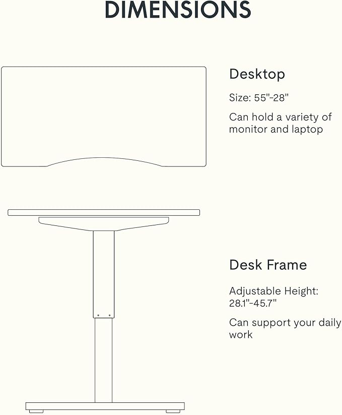 FLEXISPOT EN1 Bamboo Standing Desk (Bamboo, 55x28Inches)