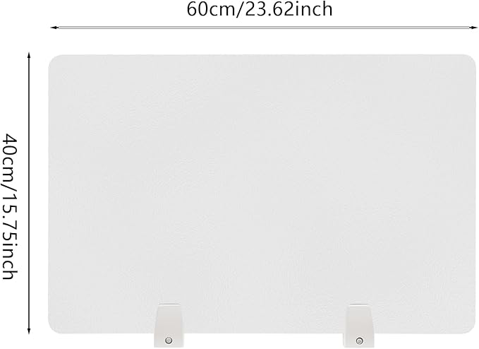 4PCS Desk Dividers Office Partitions, Privacy Desk Panel Protective, Acrylic Plexiglass Shield with Clamps for Offices Schools Call Centers - 23.6”L X15.8”W