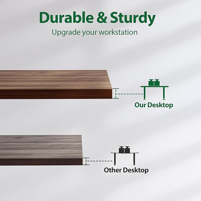 Agilestic Electric Standing Desk, Extra Large 71 x 31.5 Inches Height Adjustable Desk, Sit Stand Up Workstation for Home Office, Ergonomic Rising Gaming Computer Table with Memory Preset, Dark Walnut