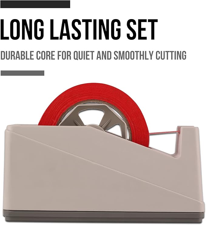 Lichamp 2-Pack Desktop Tape Dispenser Holder with 3-Inch Core - Organizer for Masking, Painters& Heat Transfer Tapes - Office & Craft Supplies Accessories