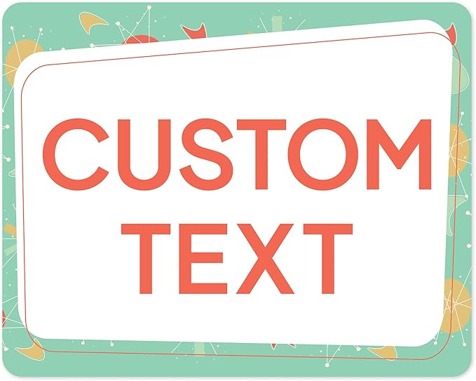Custom Sign, Custom Street Sign, 11 Font Colors, 13 Font Styles, 4 Hole Options, 22 Sizes, 24x30 Inches, Rust Free DiBound, Fade Resistant, Made in USA by My Sign Center (Mid-Century Modern 2)