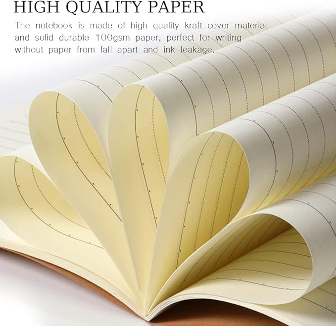 90pack Bulk A5 Journal Notebook, Kraft Cover 80 Pages Lined Paper Journal for Traveler, Notes, Memo - Bulk Journals Sewn Brown Notebook for School Supplies, Office Supplie (line 80pages, 90pack)