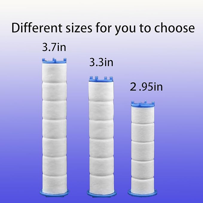 10/20 Pcs Ion Drops Shower Head Filters, Filtered Showerhead, PP Cotton Filter Cartridge, Suitable for Various Specifications of Shower Heads (10 Pcs, 3.3 inches)