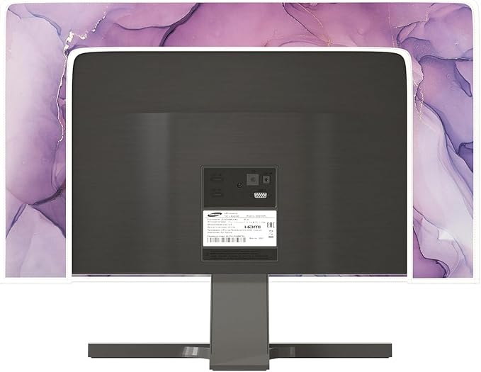 Baocicco Fashion Violet Marble Waterproof TV Dust Cover 50, 51, 52 Inch Anti-Static Dustproof Creative Design TV Screen Cover TV Screen Covers Sleeve Compatible with PC Desktop and TV LED LCD OLED