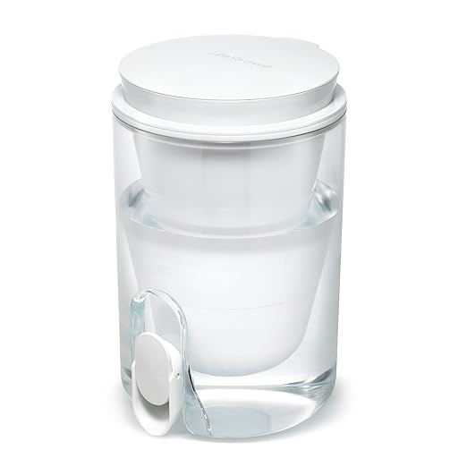 LifeStraw Home Studio Water Filter Dispenser, 10-Cup, Polar White, BPA-Free Designed for Everyday Protects Against Bacteria, parasites, microplastics, PFAS, Lead, and Improves Taste