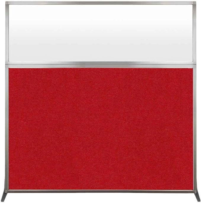Versare Hush Screen Portable Room Divider | Workstation Wall Divider | Freestanding Privacy Hush Panels | Frosted Windows | Fabric Office Divider Screen | Great for Room Separation