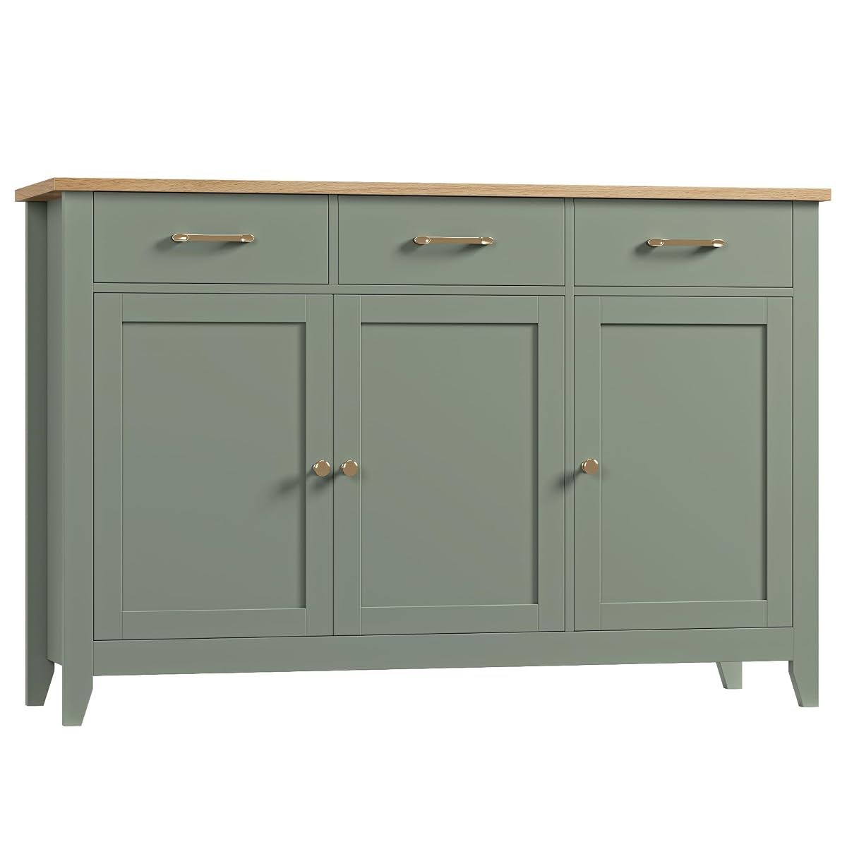 47" W Kitchen Buffet Sideboard Cabinet with Storage Drawers, Green