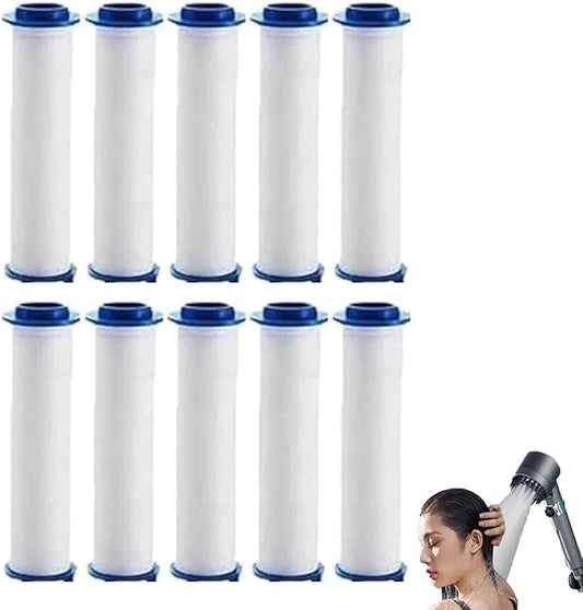 10/20 Pcs Ion Drops Shower Head Filters, Filtered Showerhead, PP Cotton Filter Cartridge, Suitable for Various Specifications of Shower Heads (10 Pcs, 2.95 inches)