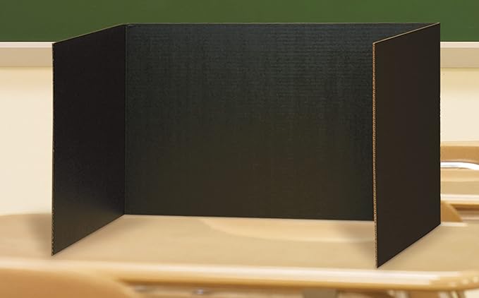 Pacon Corporation 3791 Privacy Board, 48-Inch x16-Inch, 4/PK, Black