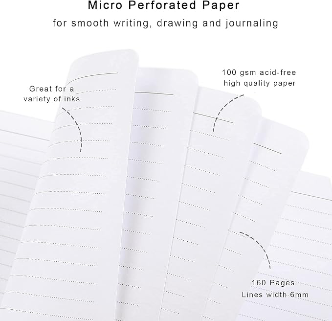 Lined Journal Notebook, Hardcover Journal for Women, Medium 5.7 x 8.4 in, 160 Pages Thick Paper, Cute Aesthetic Floral College Ruled Notebook for Writing Journaling Work School Office, Quotes