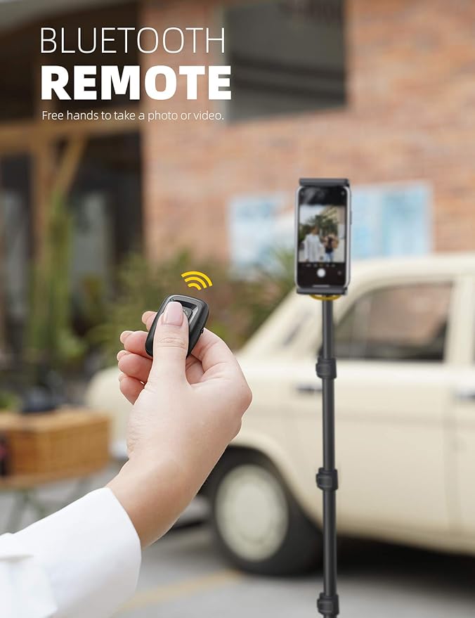 Lamicall Tablet Floor Tripod Stand - 64.9" Tablet Holder Mount with Adjustable Height for Stream/Watching with Bluetooth Remote, for iPad Pro 12.9, Mini, Air, iPhone and 4.7-13" Tablet and Cellphone