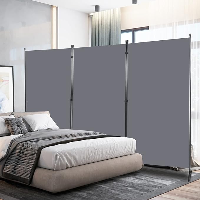 Room Divider 6FT Folding Privacy Screens, 3 Panel Partition Room Dividers w/Freestanding Design, Portable Wall Divider for Room Separtation, Fabric Screen Panel for Home Office Bedroom Dorm