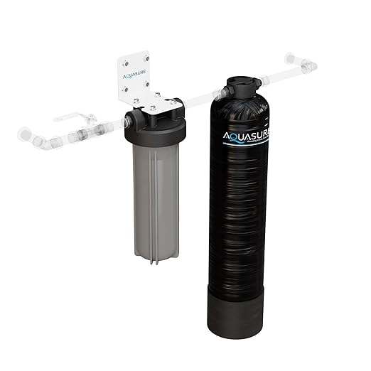 Aquasure Serene Lite Whole House Salt-Free Water Conditioning Descaler System with Triple Purpose Pre-Treatment Filter (800,000 Gallons Salt-Free System)