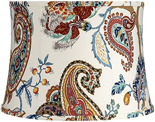 Katie Paisley Floral Large Pinched Drum Shade 14x16x11.5 (Spider)