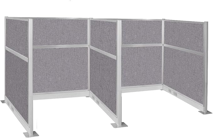 Versare Pre-Configured Hush Panel Electric Cubicle | Workstation Divider Walls | Cubicle Privacy Panels | Office Partition Walls