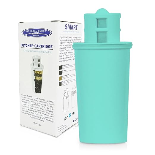 Crystal Quest Alkalizing Water Filter Pitcher Cartridge – Advanced Filtration for Clean, Healthy Water, Enhances Mineralization, Long-Lasting Design, Easy Installation - 1,000 Gallons