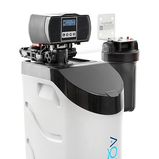 Aquasure Harmony Lite All-in-One 34,000 Grains Whole House Water Softener with Pleated Sediment Pre-Filter System | Reduces Hardness and Improves Water Quality | for 1-3 bathrooms