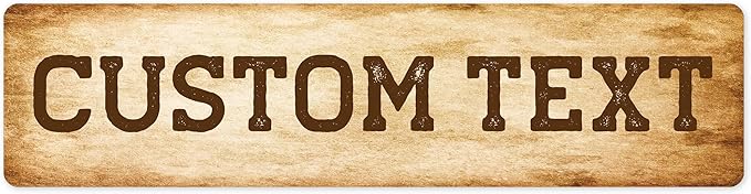 Custom Sign, Custom Street Sign, 11 Font Colors, 13 Font Styles, 4 Hole Options, 22 Sizes, 3x12 Inches, Rust Free DiBound, Fade Resistant, Made in USA by My Sign Center (Vintage)