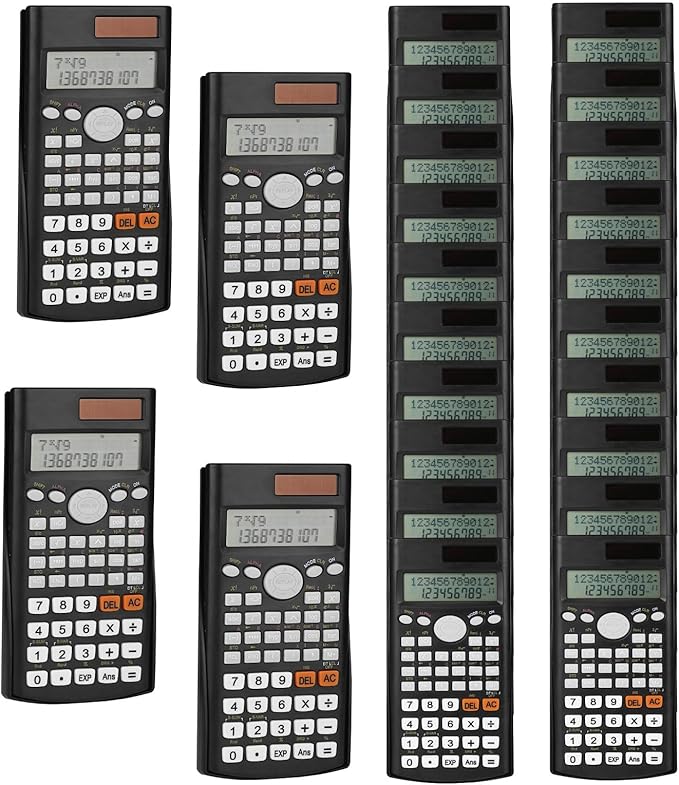 Mr. Pen- Scientific Calculators, 24 pcs, 2 Line Calculator for School, Fraction Calculator Scientific Calculator, Bulk, for School, High School, Collage, Office