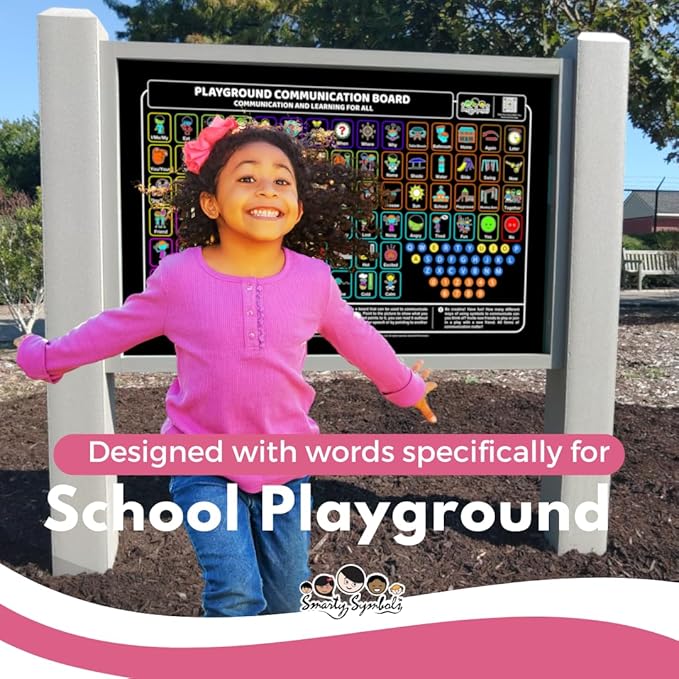 Weather-Proof Aluminum School Playground Communication Board for Autism - Outdoor Inclusive Communication Aid, Lightweight & Durable for Autism & Inclusive Play