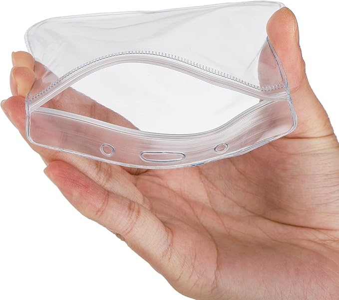 Lyellfe 100 Pieces Name Tag Holders with Clips, Clear ID Card Holder, Horizontal Badge Holder, Resealable Waterproof Card Holder for Badge Swipe Card, Credit Card, Drive License, 3.7 x 2.5