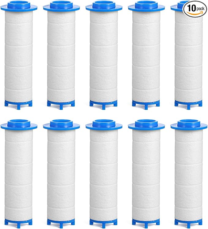 10PCS Shower Head Filters, 2.76x0.95in Showerhead Filters PP Cotton Replacement Cartridge for Various Specifications of Shower Heads