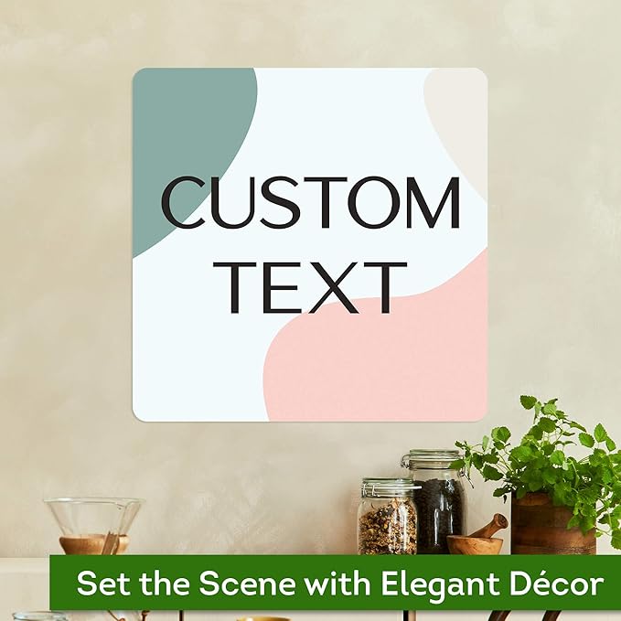 Custom Sign, Custom Street Sign, 11 Font Colors, 13 Font Styles, 4 Hole Options, 22 Sizes, 18x18 Inches, Rust Free DiBound, Fade Resistant, Made in USA by My Sign Center (Minimalist)